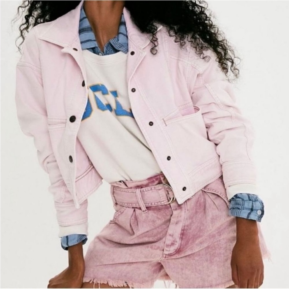 Free People Star Crossed Denim Jean Jacket
